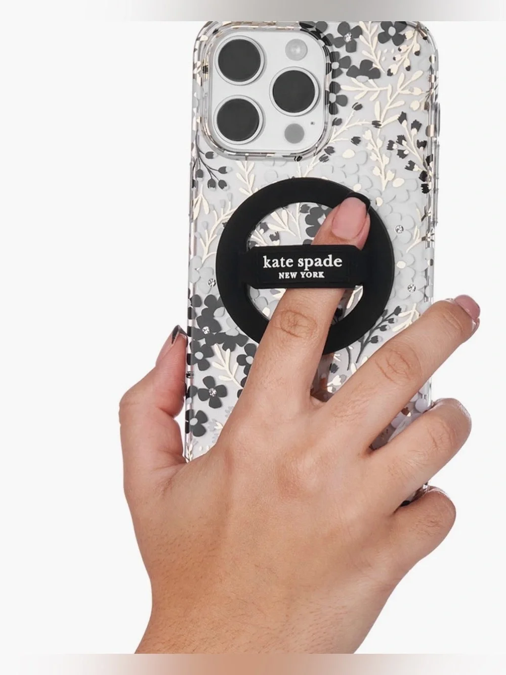 Kate Spade Black Magnetic Loop Grip
